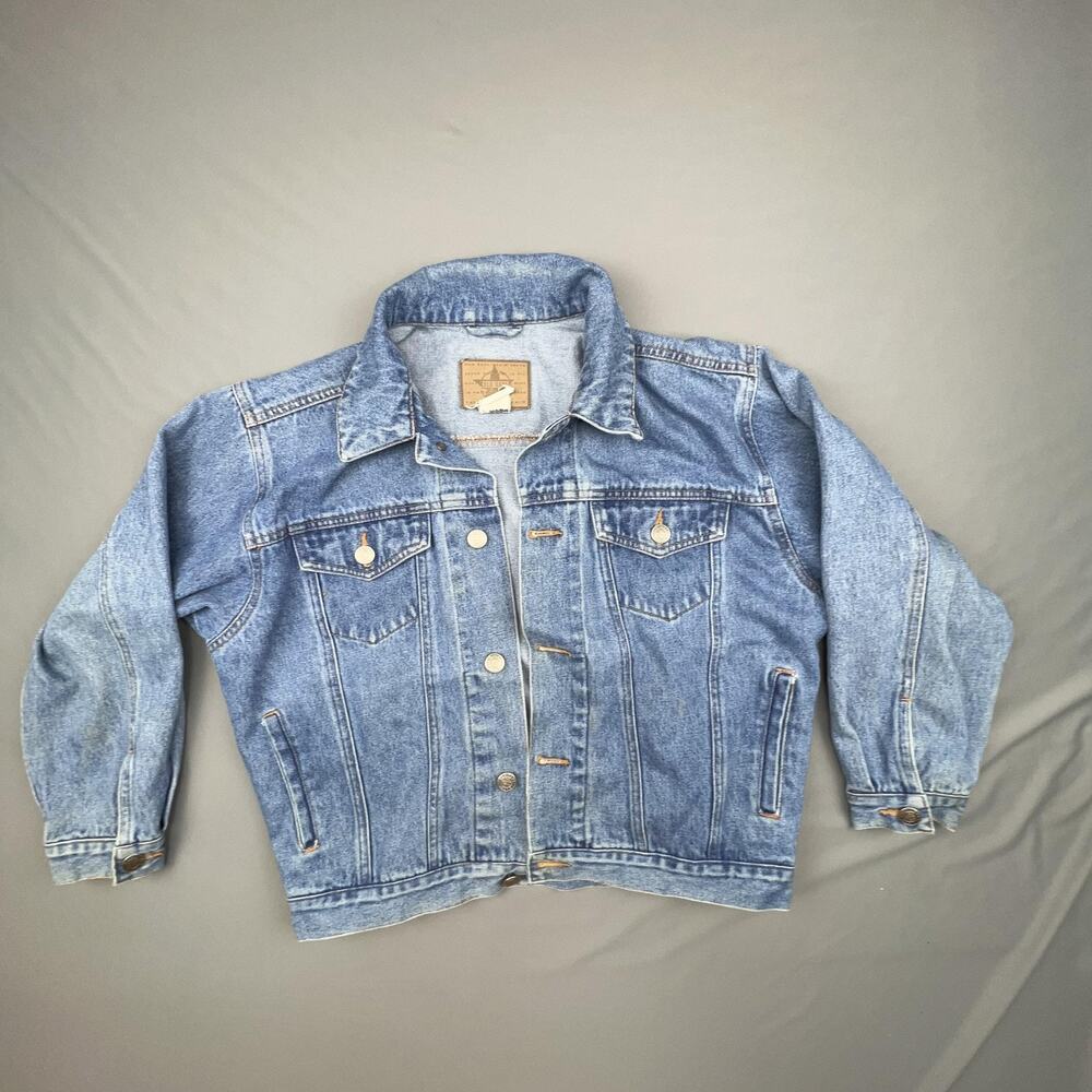 Old Navy Youth 10/11 Blue Denim Trucker Jacket Classic Button Front